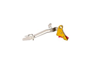 Image of Overwatch Precision DAT Trigger for .45 ACP, 10mm Auto, Burned Gold Shoe/Bright Red Safety, 26256
