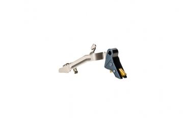 Image of Overwatch Precision DAT Trigger for .45 ACP, 10mm Auto, Midnight Blue Shoe/Burned Gold Safety, 26235