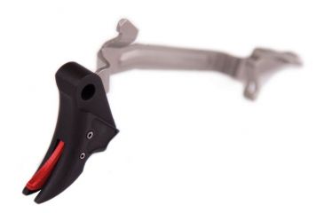 Image of Overwatch Precision Falx Trigger for Glock 36, Flat, Hard Coat Anodized, Black/Red, 29526