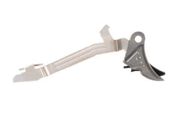 Image of Overwatch Precision Falx Trigger for Glock 19X, Flat, Hard Coat Anodized, Gun Metal Gray/Black, 25792
