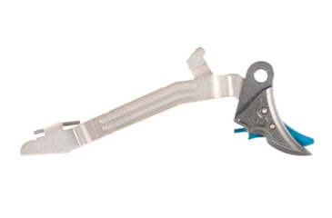 Image of Overwatch Precision Falx Trigger for Glock 42, Flat, Hard Coat Anodized, Gun Metal Gray/Blue, 27597