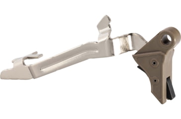 Image of Overwatch Precision OP PolyDAT Pistol Trigger, 9mm, Polished, Gen 5 G17, G19, G45 Gen 5 G22, G23, G26, G34, G19X, G47, FDE/Black, 258F2D