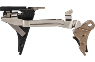 Image of Overwatch Precision OP TAC 9mm Drop In Pistol Trigger Kit, Polished, Gen 5 G22, G23, G26, G34, G19X, FDE/Black, 251F2D-3