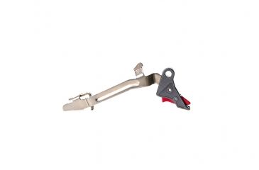 Image of Overwatch Precision TAC Trigger for .45 ACP, 10mm Auto, Gunmetal Gray Shoe/Bright Red Safety, 26396