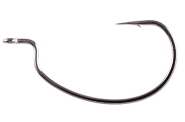 Image of Owner Hooks Rign Bass N Hook with Cutting Point, Short Shank, Wide Gap, Black Chrome, Size 2/0, 6 Per Pack, 5137-121