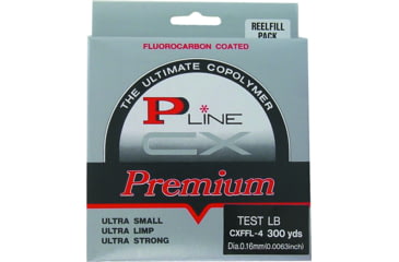 Image of P-Line Cx Premium Fluorocarbon-Coated Mono Filler Spool, Clear Fluorescent, 6lb 300Yd, CXFFL-6