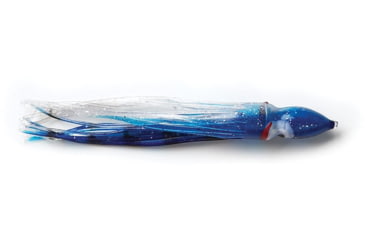 Image of P-Line Sunrise Squid Skirt 4 1/2", Blue/Silver &amp; Black Silver Flake, 5/Pack, SQ45-111
