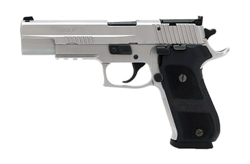 Image of SIG SAUER P220 Match Elite Pistol, .45 ACP, 5 in barrel, stainless steel frame, black rubber wrap-around grip, recoil operated semi-automatic, fixed blade front, adj. target rear, 8 round magazine, P220 ME-2-FRRMPG