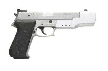 Image of SIG SAUER P220 Sport Pistol, .45 ACP, 4.8 in barrel, stainless steel frame, Hogue black rubber grip, recoil operated semi-automatic, adjustable target , 10 round magazine, P220 Sport-1-FRRMPG