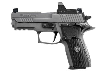 Image of SIG SAUER P229 Legion SAO RXP Pistol, 9mm Luger, 3.9 in barrel, aluminum alloy frame, custom checkered G10 grip, recoil operated semi-automatic, 3-dot night sights, 15 round magazine, P229LGSRXP1-FRRMPG
