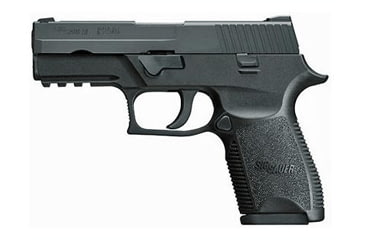 Image of SIG SAUER P250 Compact Pistol, 9mm Luger, 3.9 in barrel, black polymer frame, integrated polymer grip, recoil operated semi-automatic, SIGLITE night sights, nitron finish slide, 15 round magazine, P250 CT-1-FRRMPG