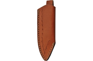 Image of Pakistan 7.13In Skinner Fixed Blade Knife, 7.13in Overall, 3in Satin SS Blade, White Smooth Bone Handle, SS Bolster, Brown Leather Belt Sheath, White, 203407-BO