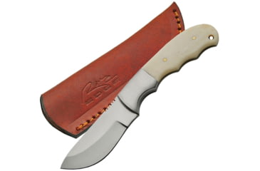 Image of Pakistan 7in White Bone Knife, 7in overall, 3in Satin SS skinner blade, White smooth bone, DH-8015