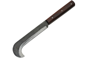 Image of Pakistan Bill Hook Machete Knife, 9 carbon steel blade, Brown wood handle, HS-4426