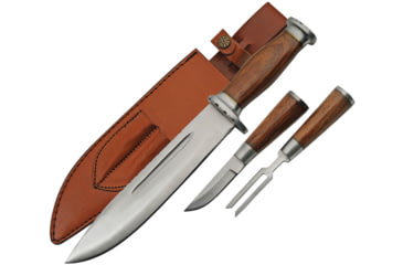 Image of Pakistan Bowie Combo Knife, Brown wood handle, 203415