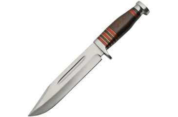 Image of Pakistan Bowie Knife, 8 satin finish stainless clip point blade, Wenge wood handle, 203417