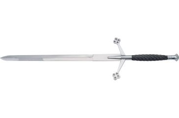 Image of Pakistan Claymore Knurled Wood Sword, Silver, 39 7/8in. PA1070SL