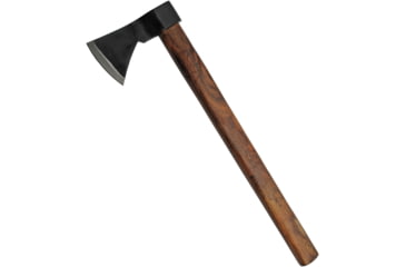Image of Pakistan Medieval Axe, 5.75 black finish carbon steel axe head with 3 c, Brown wood handle, 882448