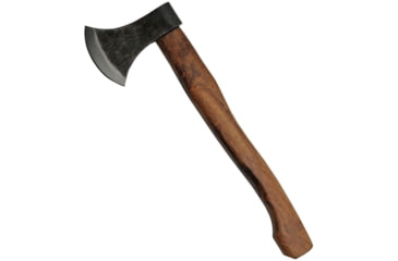 Image of Pakistan Medieval Axe, 5 black finish carbon steel axe head with 3.5 cu, Brown wood handle, 882447