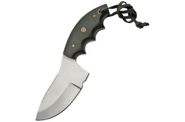 Image of Pakistan Micarta Skinner Fixed Blade Knife, 4.25in, Stainless Steel, Skinner, Black, Micarta Handle PA3347