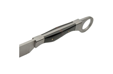 Image of Pakistan Razor Horn Fixed Blade Knife, 8in Overall, 2.75in Satin Stainless Steel Blade, Horn Handle, Black Leather Belt Sheath, 203453-HN