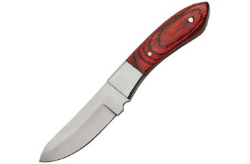 Image of Pakistan Skinner Pakkawood Fixed Blade Knife, 7.25in, 3.25in, Stainless Steel, Standard Edge, Drop Point, Satin, Pakkawood Handle PA3367