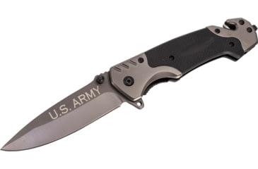 Image of Paladin 3-in-1 Multifunctional Folding Knife - Army, 3.5in, Stainless Steel, Drop Point, PE-KN-8501-ARM