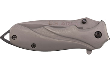 Image of Paladin EDC Folding Knife - Army, 2.5in, Stainless Steel, Drop Point, Titanium, PE-KN-8512-ARM