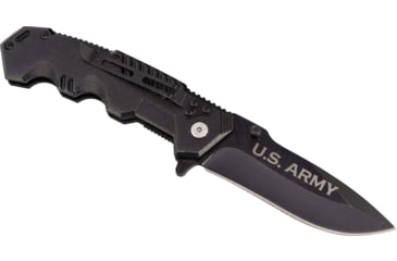 Image of Paladin EDC Folding Knife Army, 3.3in, High Carbon Stainless Steel, Stainless Steel Handle, PE-KN-8502-ARM