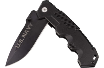 Image of Paladin EDC Folding Knife - Navy, 3.3in, High Carbon Stainless Steel, Stainless Steel Handle, PE-KN-8502-NAV