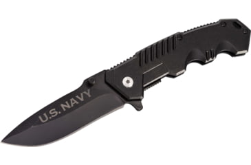 Image of Paladin EDC Folding Knife - Navy, 3.3in, High Carbon Stainless Steel, Stainless Steel Handle, PE-KN-8502-NAV
