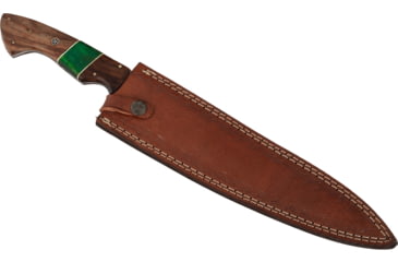 Image of Paladin Fixed Blade Knife, 11in, Damascus Steel, Hardwood, PE-DAM-6017
