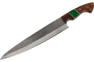 Image of Paladin Fixed Blade Knife, 11in, Damascus Steel, Hardwood, PE-DAM-6017
