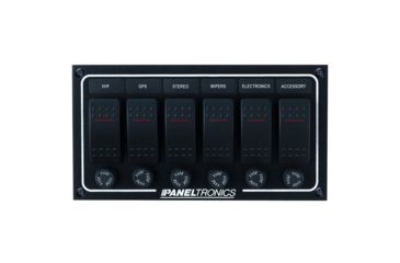 Image of Paneltronics DC 6 Position Lighted Rocker &amp; Fuse Waterproof 29817