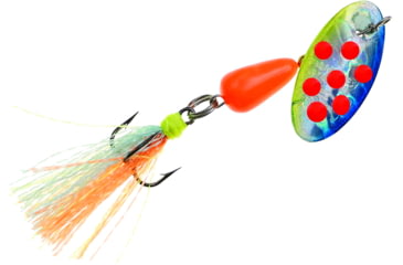Image of Panther Martin Flash-A-Bou Go-Glo In-Line Spinner #4, 1/8 oz, Silver Blue &amp; Chartreuse Holographic, 4PMGGFSBCH