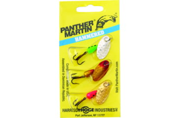 Image of Panther Martin Hammered Regular Spinner, #4, 1/8oz, 3/Pack, Assorted, PMHM3
