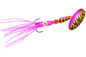 Image of Panther Martin Hammered UV Hoochie Skirt In-Line Spinner, #15, 1/2 oz, Green &amp; Pink, 15PMSSTUVHHSHMGPT