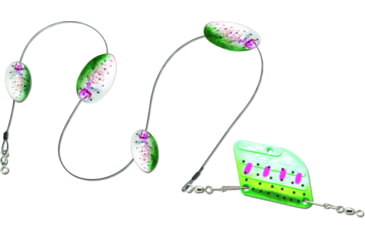 Image of Panther Martin High Lake Troll, #28, 2.2 oz, Mark Drag Rudder Rainbow &amp; Trout, 28MDR-RTH