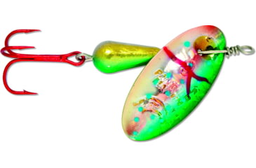 Image of Panther Martin Holographic Red Hook In-Line Spinner, #15, 1/2 oz, Spotted Blue, 15PMHRH-SPB