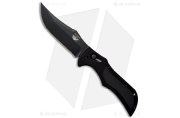 Image of Paragon Apex Persian Style Automatic Folding Knife, 3.875in, CPM S30V, Trailing Point Blade, Aluminum Black Handle, Black/Black, 8.875in, BHQ-6604