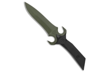 Image of Paragon Paragon A-2 Fighter Fixed Blade Knife Dagger Black Aluminum 5.5" Green, Black, A2, adult, BHQ-134555