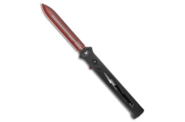 Image of Paragon Paragon Estiletto Dagger OTF Automatic Black Bolt 5.5" Red, Black, CPM S30V, adult, BHQ-32562