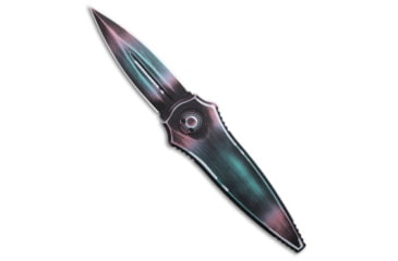 Image of Paragon Paragon Warlock Folding Knife Psycho Aluminum 3.9" Psycho Tooth Grind Solid, Blue/Pink, CPM S35VN, adult, BHQ-229594