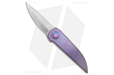 Image of Paragon Phoenix Gravity Folding Knife, 3.90in, CPM S35VN Stainless Steel, Spear Point Blade, Titanium Purple Handle, Gray/Purple, 9.45in, BHQ-180566