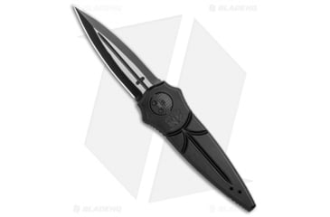 Image of Paragon Warlock Enchanter Folding Knife, 3.875in, CPM S30V, Dagger Blade, Aluminum Black Handle, Black/Steel/Black, 9.375in, BHQ-114096