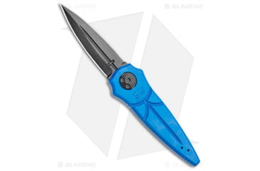 Image of Paragon Warlock Enchanter Folding Knife, 3.875in, CPM S30V, Dagger Blade, Aluminum Blue Handle, Black/Blue, 9.375in, BHQ-114817