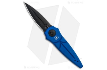 Image of Paragon Warlock Enchanter Folding Knife, 3.875in, CPM S30V, Dagger Blade, Aluminum Blue Handle, Blue/Black, 9.375in, BHQ-86904