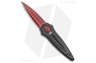 Image of Paragon Warlock Folding Knife, 3.875in, CPM S30V, Dagger Blade, Aluminum Red Handle, Black/Steel/Red, 9.375in, BHQ-136926