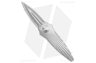 Image of Paragon Warlock Metallic Folding Knife, 3.875in, CPM S35VN Stainless Steel, Dagger Blade, Titanium Gray Handle, Gray/Gray/Gray, 9.375in, BHQ-176229