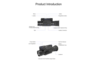 Image of Pard SA 35 Thermal Scope, 3.2-12.8x, Laser Range Finder, 1024x768, Black, SA-32-LRF